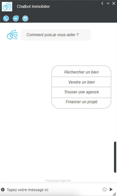 Page Template Chatbot – Immobilier