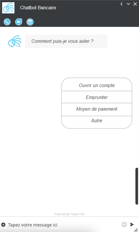 Page Template Chatbot – Banque