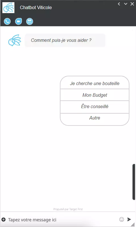 Page Template Chatbot – Vignoble